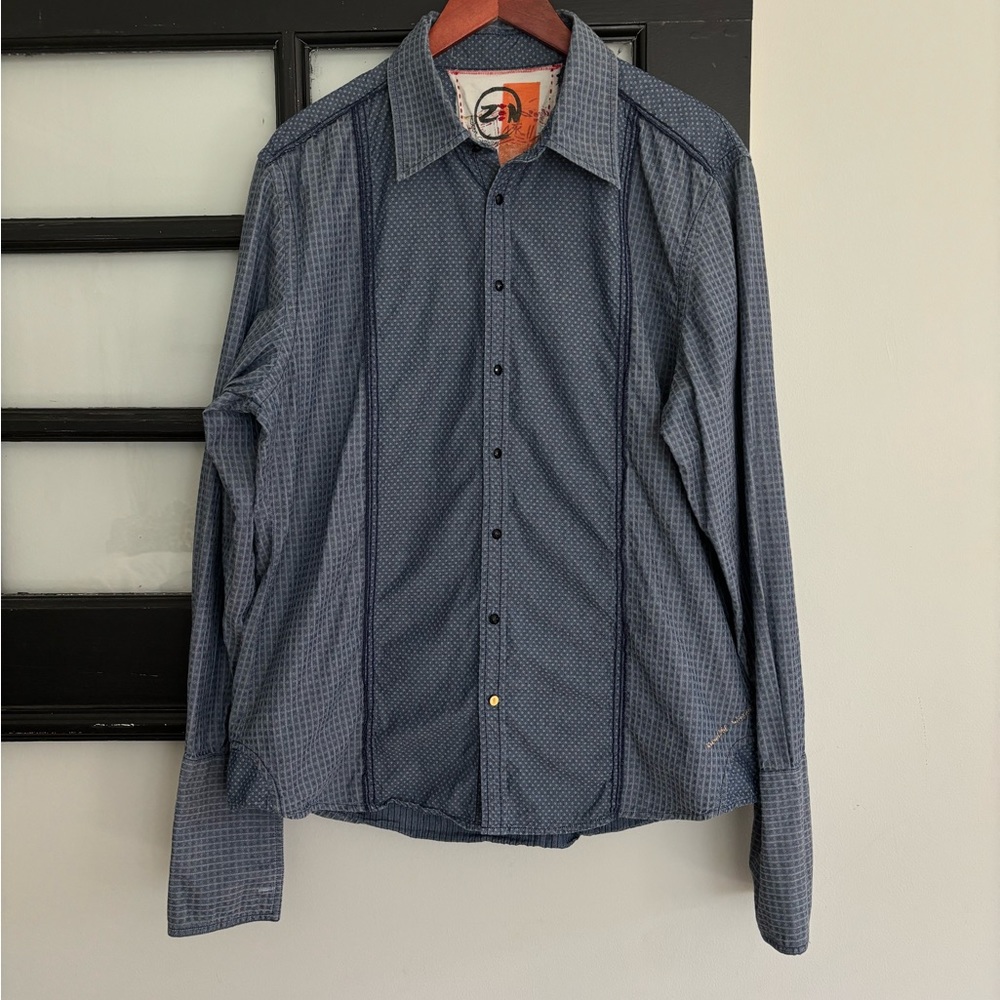 Robert Graham Button Down Shirt French Cuffs Mens Size 2XL Casual Event